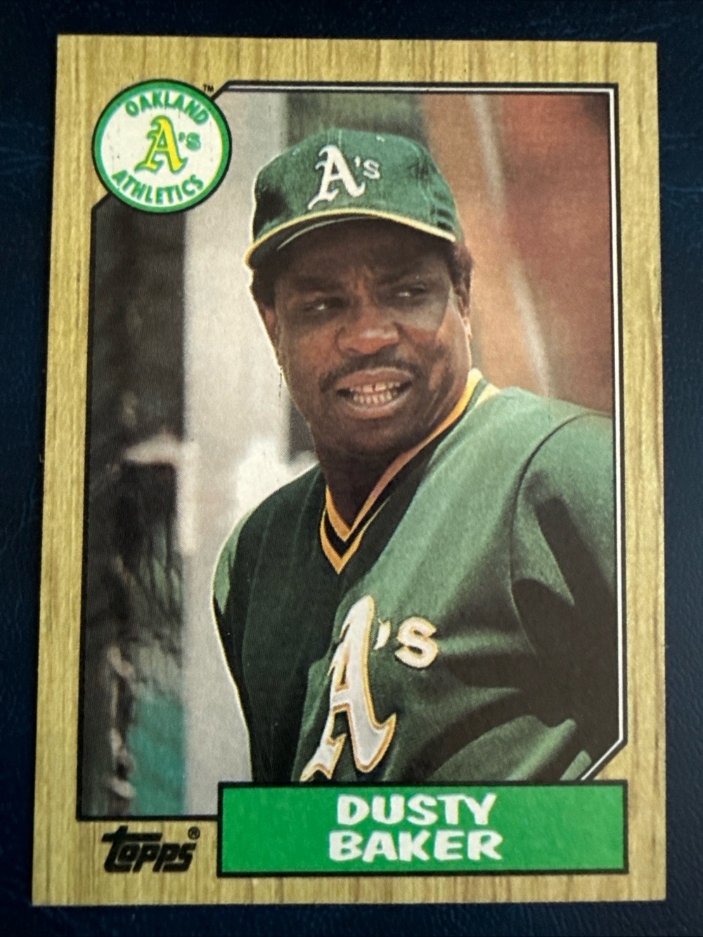 Topps Dusty Baker Card - Blue & Yellow